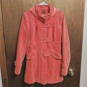 Idr a anthropology hooded coat size 8 coral